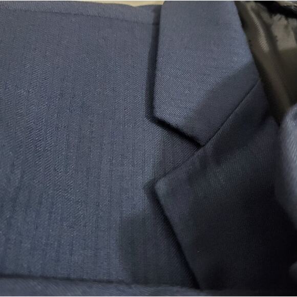 Karl Mitchell Microtech Performance Stretch Subtle Pinstripe Blazer Suit Jacket - Picture 7 of 11